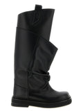 Black Calfskin Over The Knee