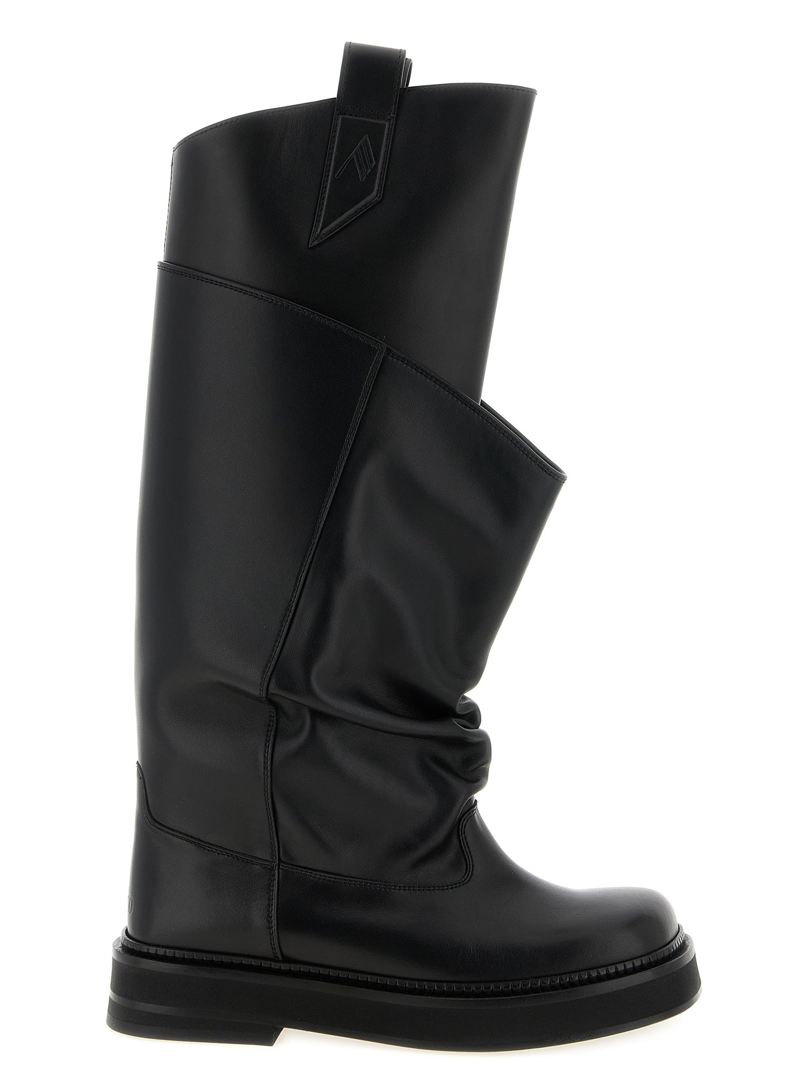 Black Calfskin Over The Knee
