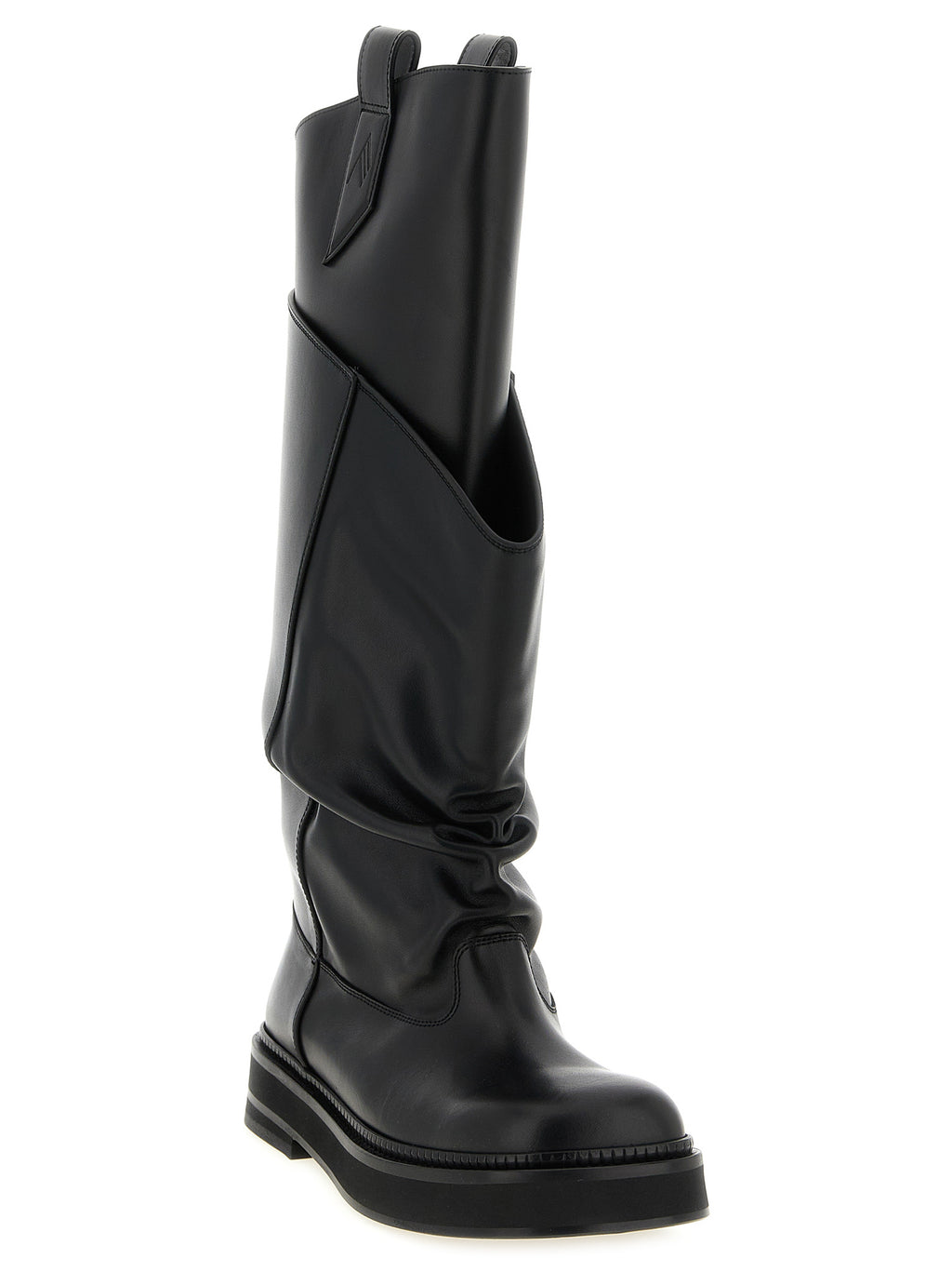 Black Calfskin Over The Knee