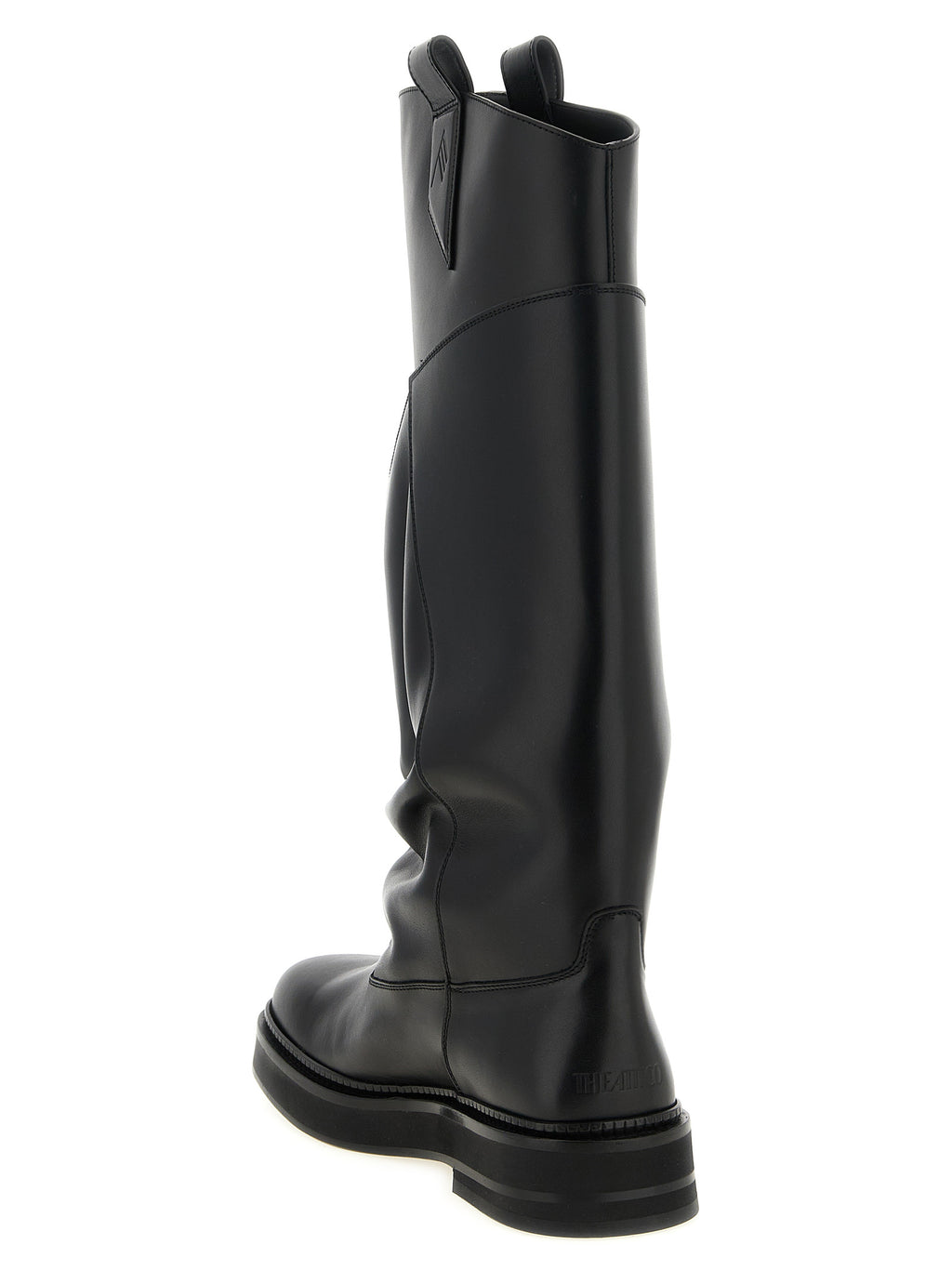 Black Calfskin Over The Knee