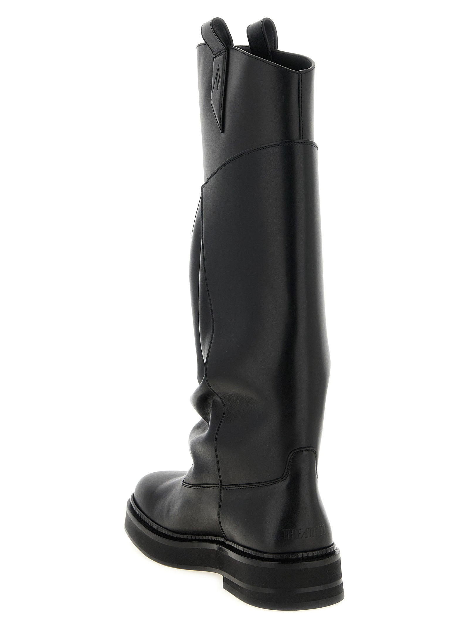 Black Calfskin Over The Knee
