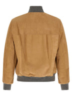 Beige Lamb Leather Leather Jacket