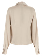 Beige Silk Blouse