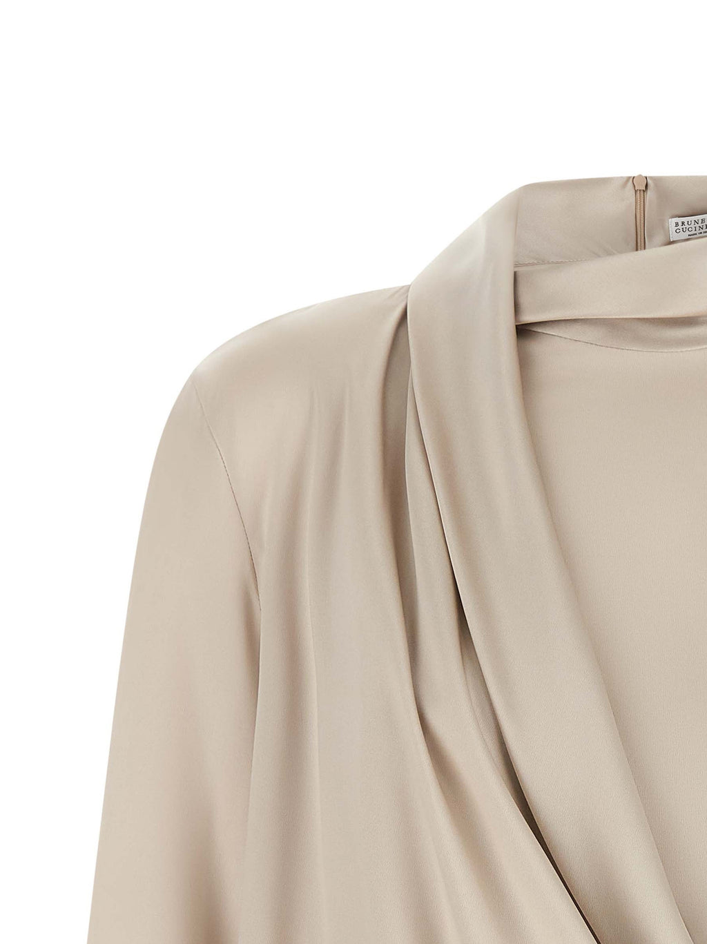 Beige Silk Blouse