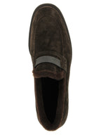 Brown Calfskin Slip-On Loafers