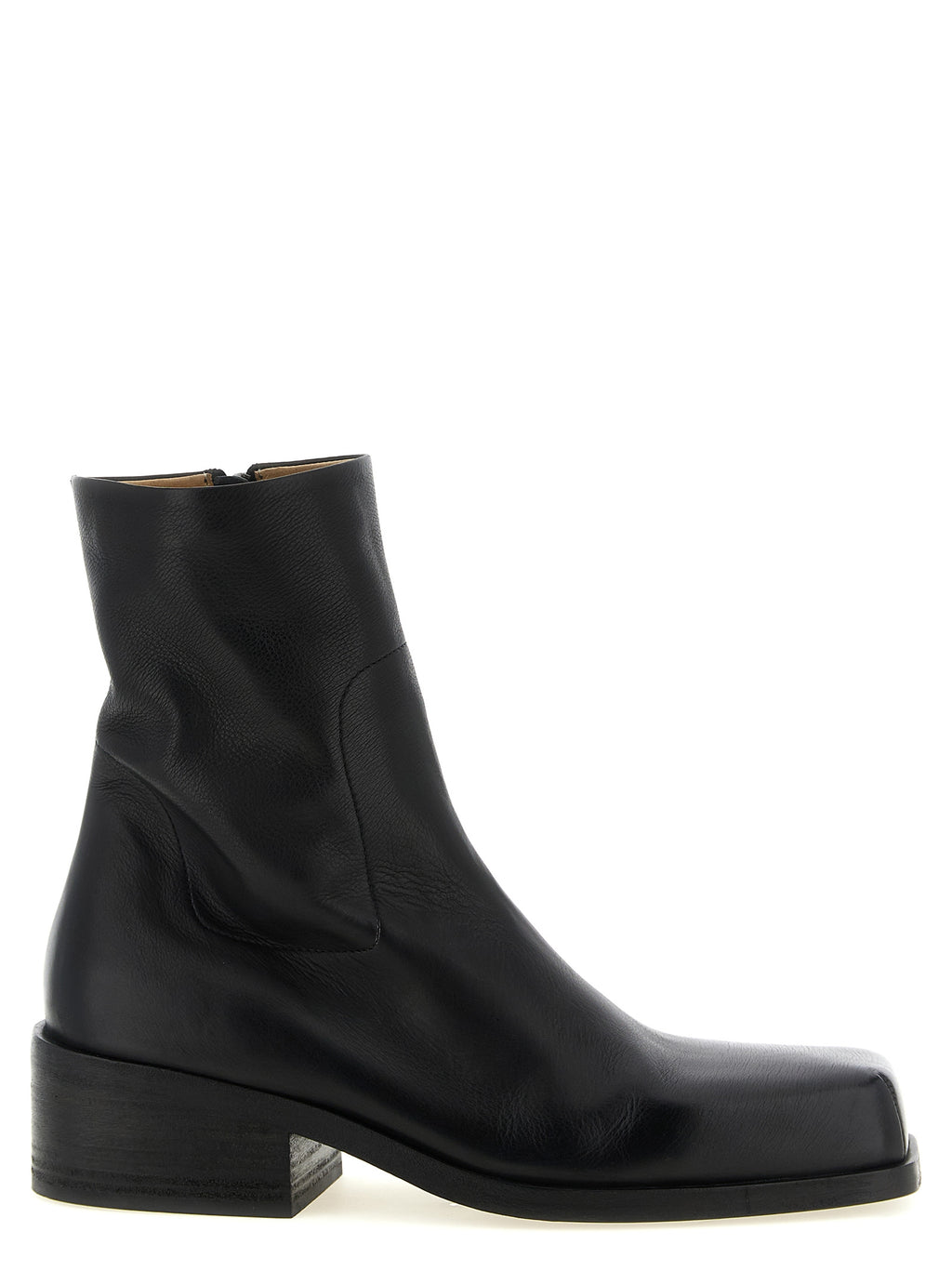 Black Calfskin Ankle Boots