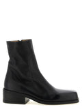 Black Calfskin Ankle Boots