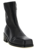 Black Calfskin Ankle Boots