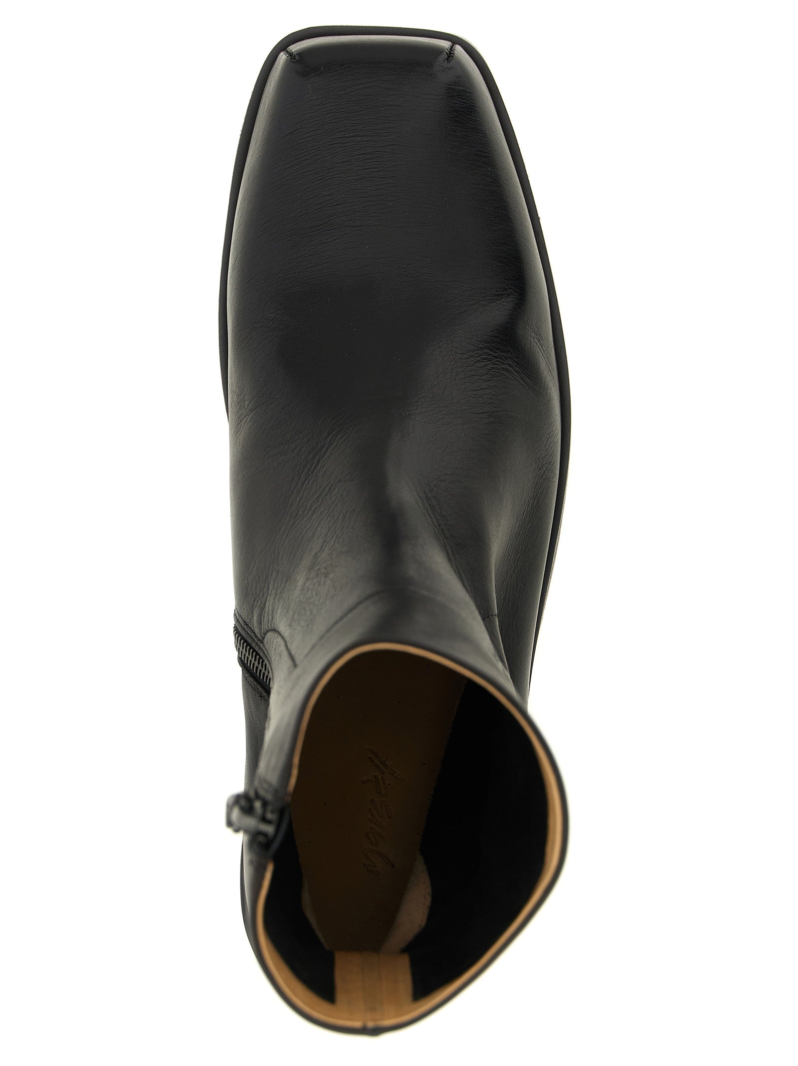 Black Calfskin Ankle Boots