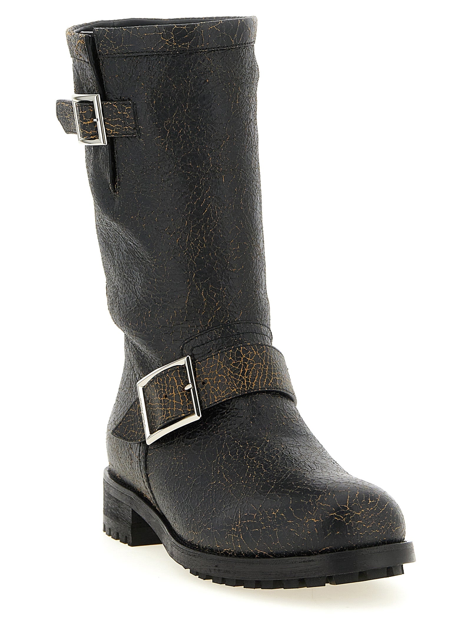 Black Leather Ankle Boots