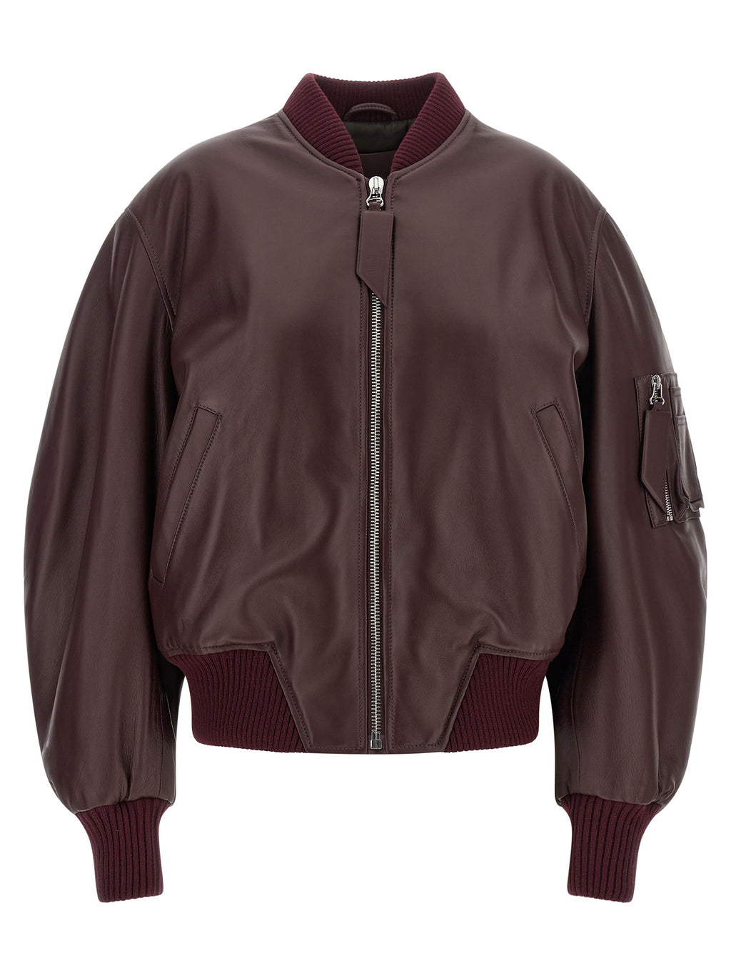 Bordeaux Lamb Leather Leather Jacket
