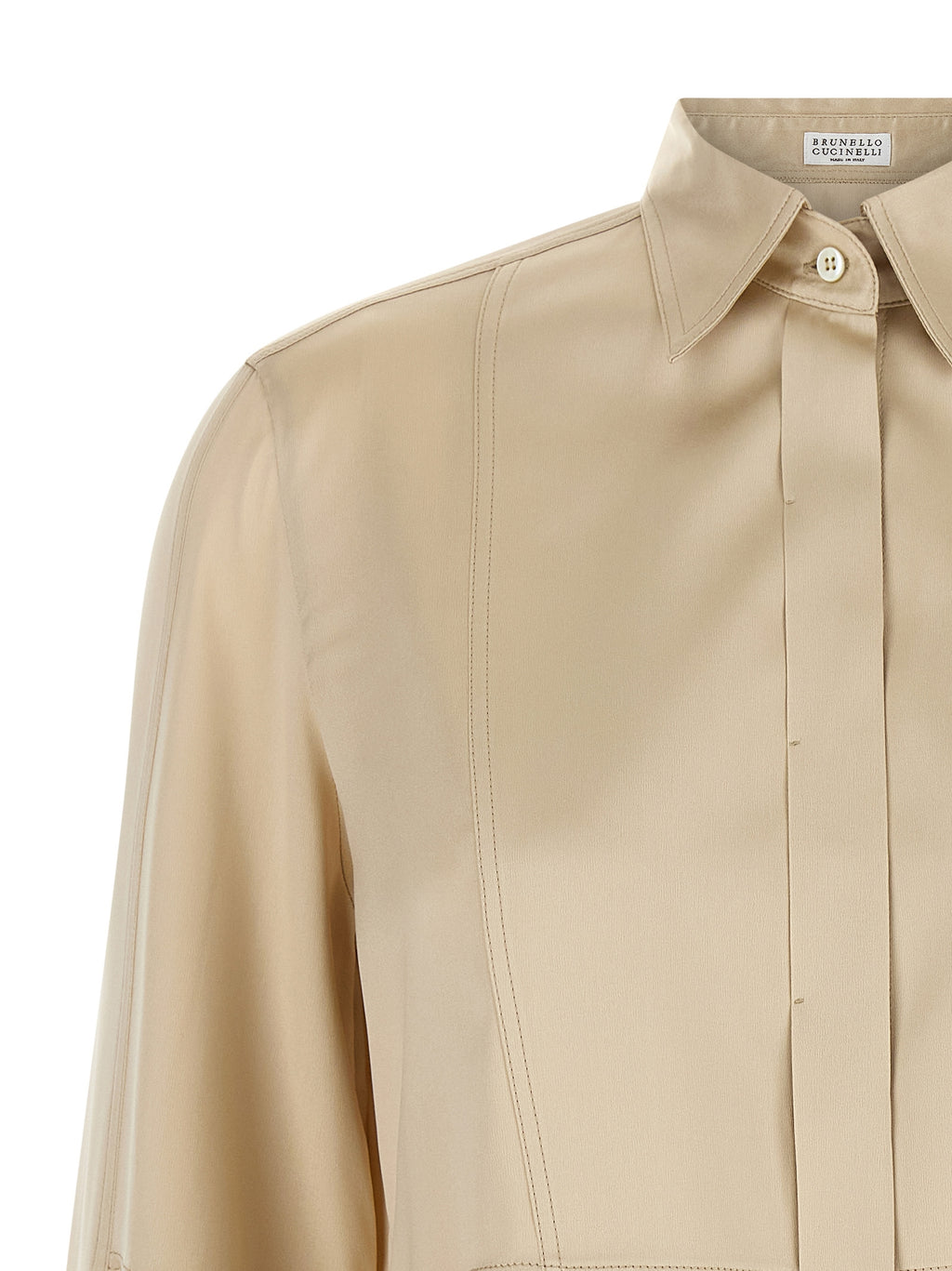 Beige Silk Blouse