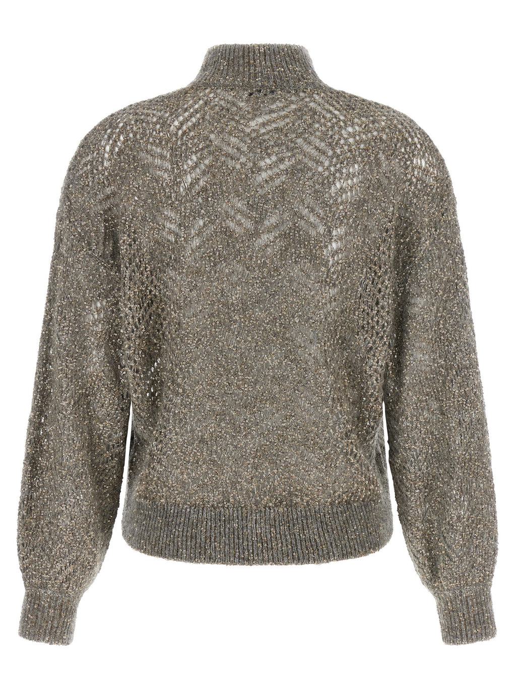 Gray Polyamide Cardigan