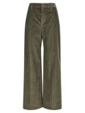 Bicolor Cotton Flared Pants