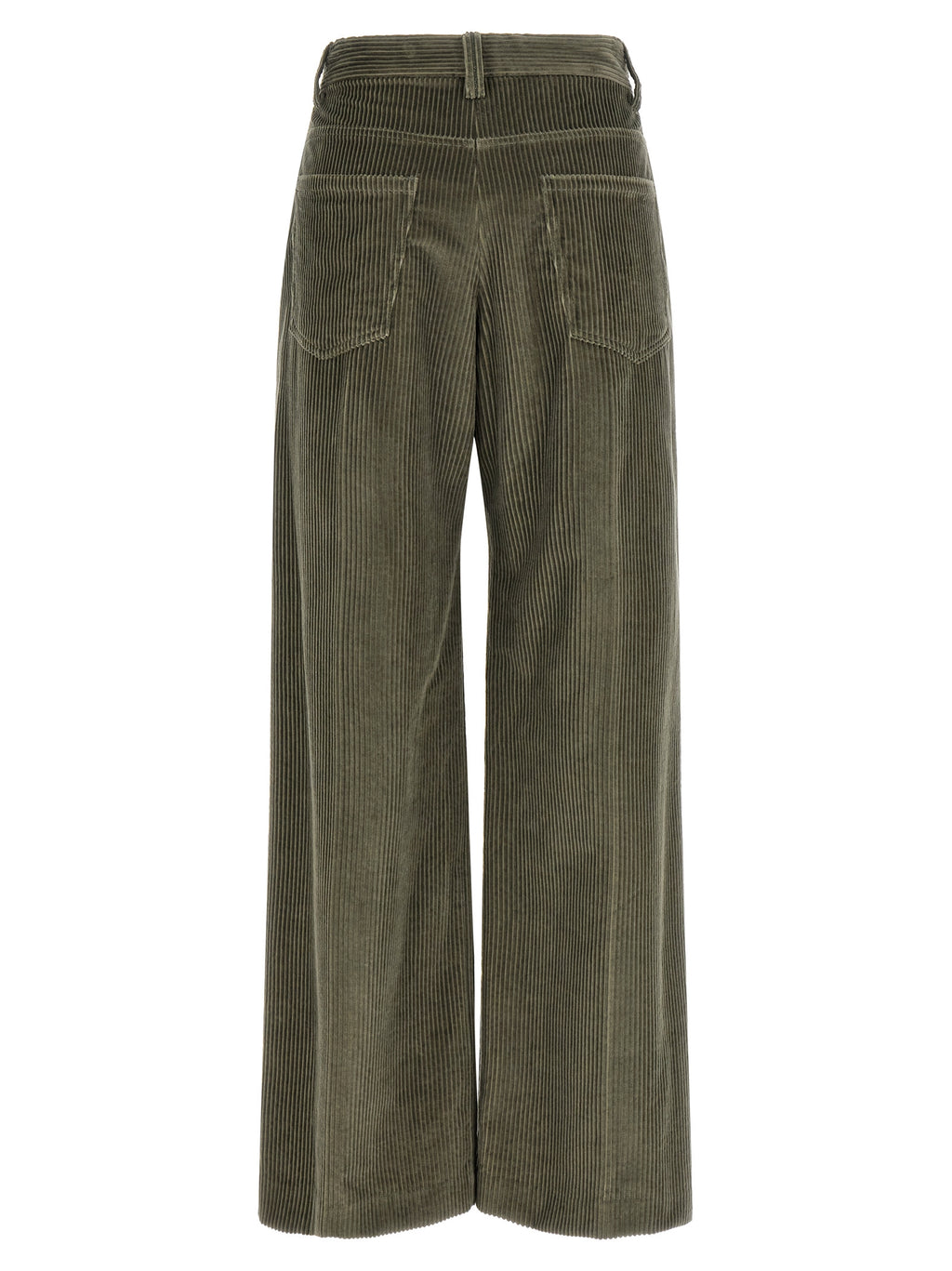 Bicolor Cotton Flared Pants