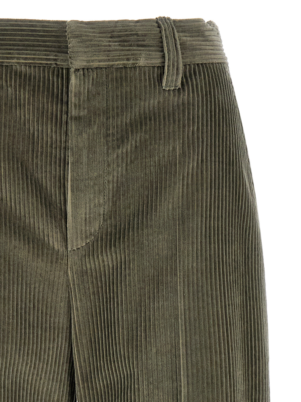Bicolor Cotton Flared Pants