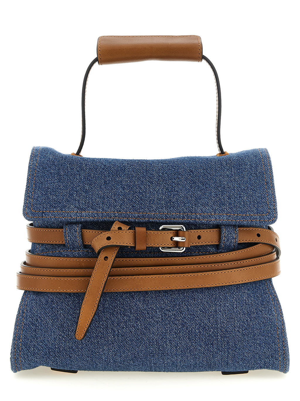 Blue Cotton Handbag