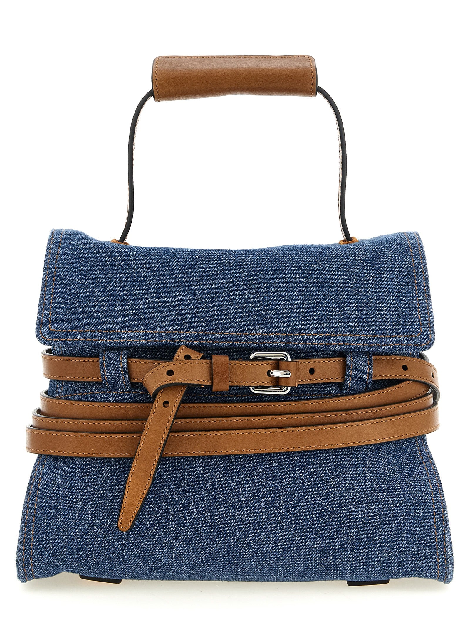 Blue Cotton Handbag