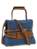 Blue Cotton Handbag
