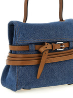 Blue Cotton Handbag