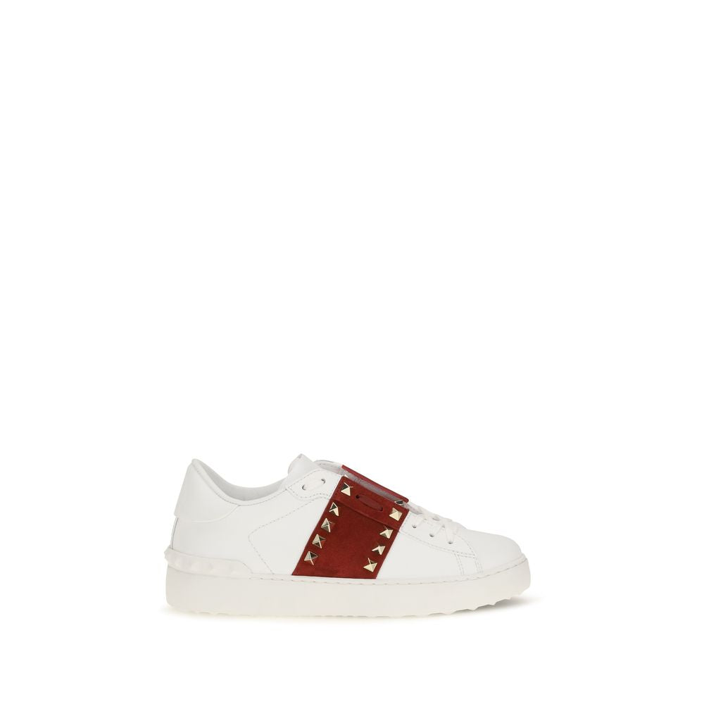 White Calf Leather Bos Taurus Low Top Sneakers
