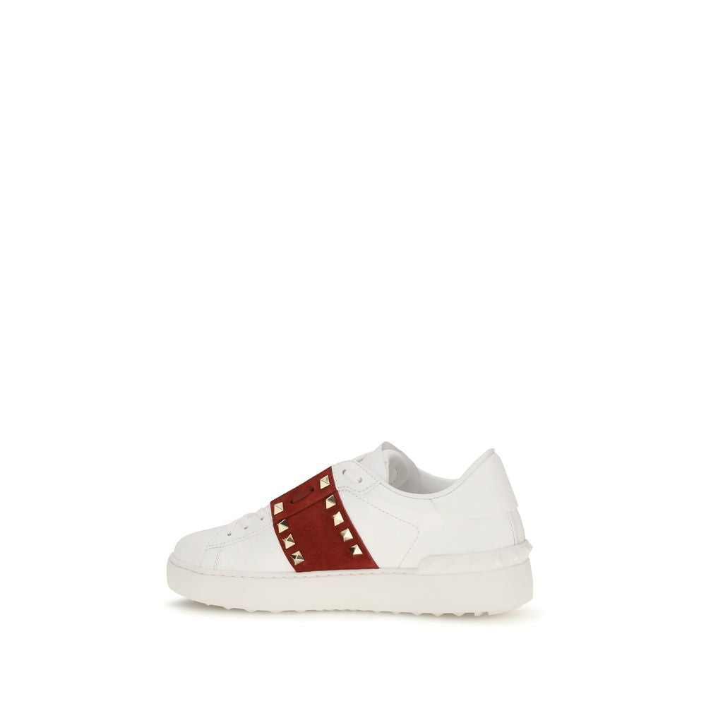 White Calf Leather Bos Taurus Low Top Sneakers