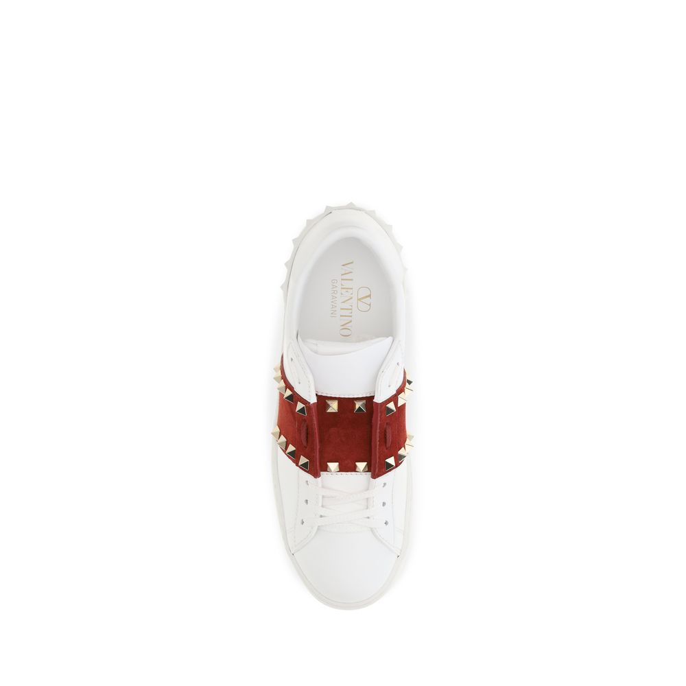 White Calf Leather Bos Taurus Low Top Sneakers