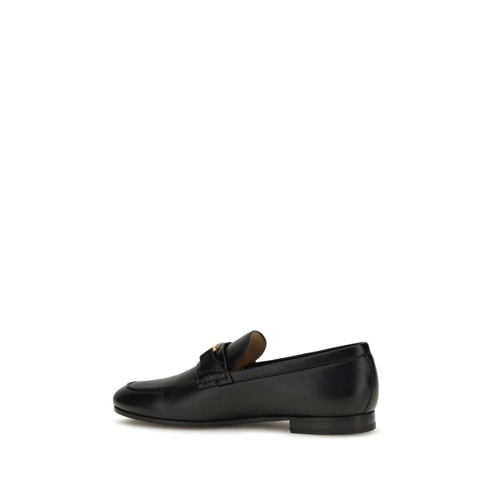 Black Calf Leather Bos Taurus Slip-On Loafers