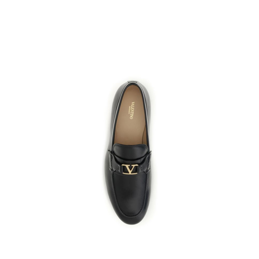 Black Calf Leather Bos Taurus Slip-On Loafers