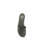 Bicolor Calf Leather Bos Taurus Flat Sandals