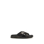 Black Calf Leather Bos Taurus Sandals