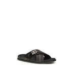 Black Calf Leather Bos Taurus Sandals