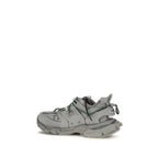 Gray Polyethylene Athletic Sneakers