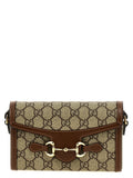 Brown Polyethylene Crossbody Bag