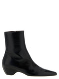 Black Calfskin Ankle Boots