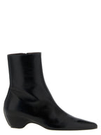 Black Calfskin Ankle Boots