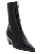 Black Calfskin Ankle Boots
