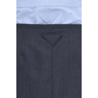 Gray Cotton Midi Skirt