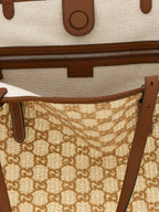 Brown Cotton Handbag