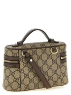 Beige Polyethylene Crossbody Bag