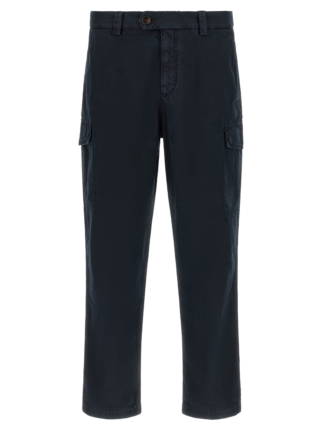 Blue Cotton Cargo Pants
