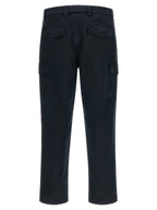 Blue Cotton Cargo Pants