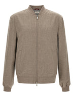 Gray Cashmere Bomber