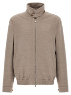 Beige Virgin Wool Bomber