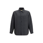 Gray Polyester Full-Length Jacket