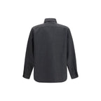Gray Polyester Full-Length Jacket