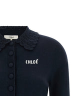Blue Wool Cardigan