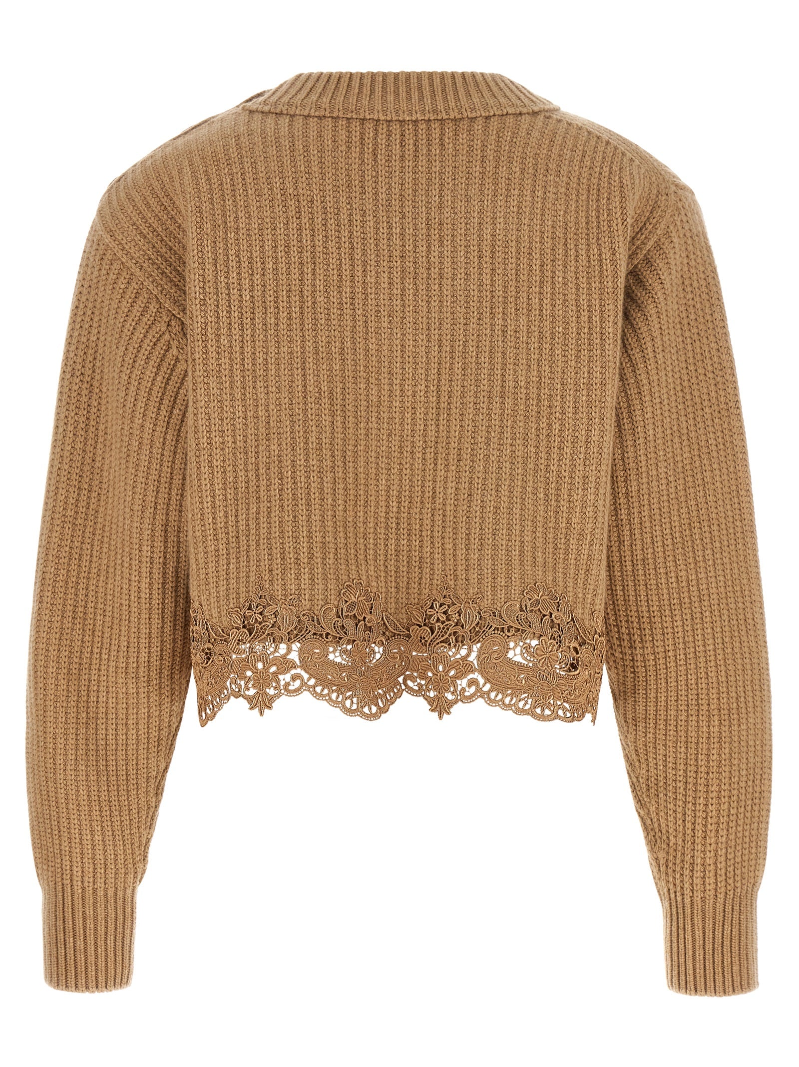 Beige Wool Cardigan