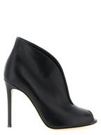 Black Lamb Leather Ankle Boots