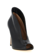 Black Lamb Leather Ankle Boots
